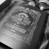 Whiskey Label Hip Flask